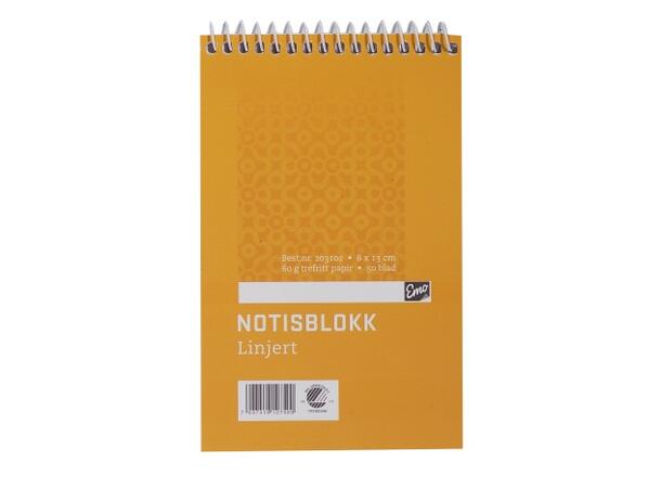 Notisblokk spiral 8x13Cm 50 Bl 